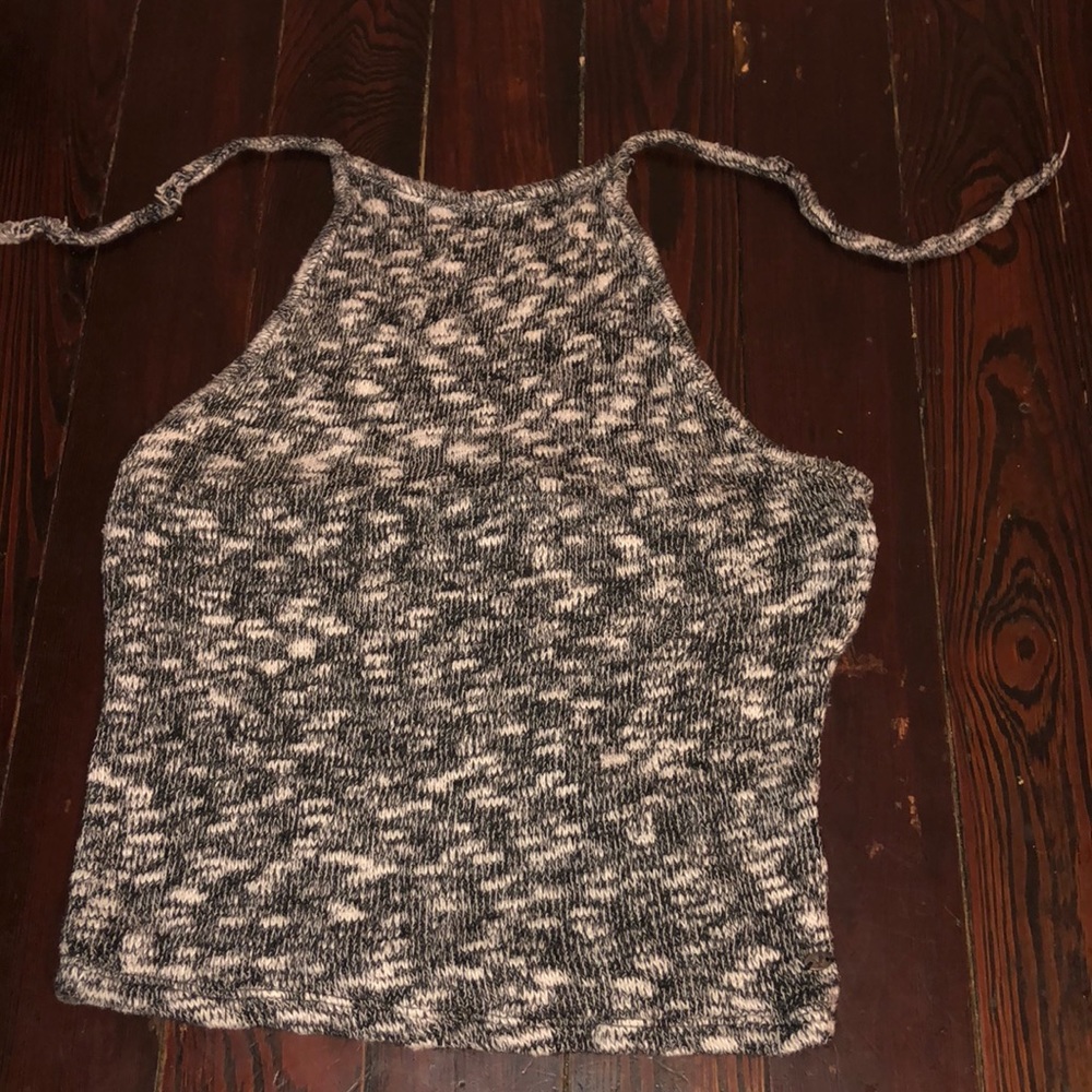Grey and white tank top